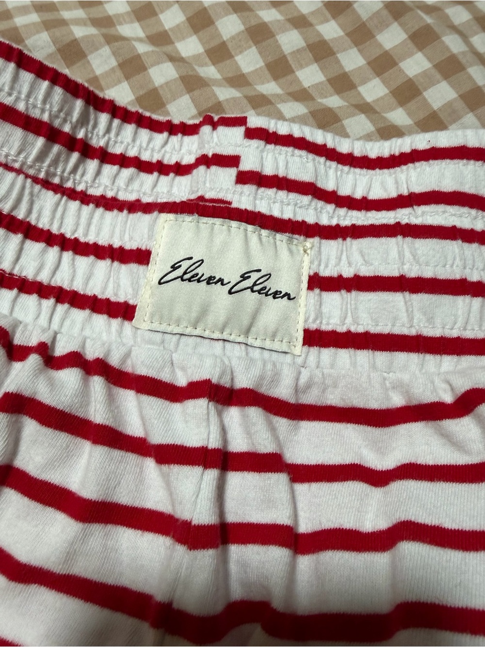 Eleven Eleven Women's Red & White Striped Pajama Shorts